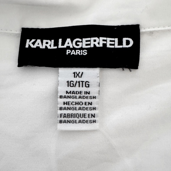 Karl Lagerfeld Paris Button Down Top, Size 2X - NWT - Picture 9 of 13